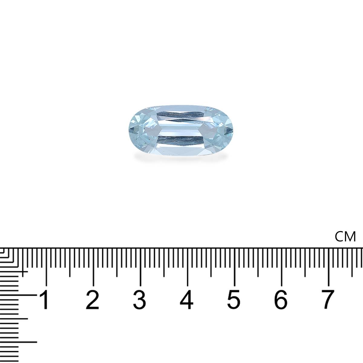 sky blue aquamarine, 9.88ct oval cut — view 4