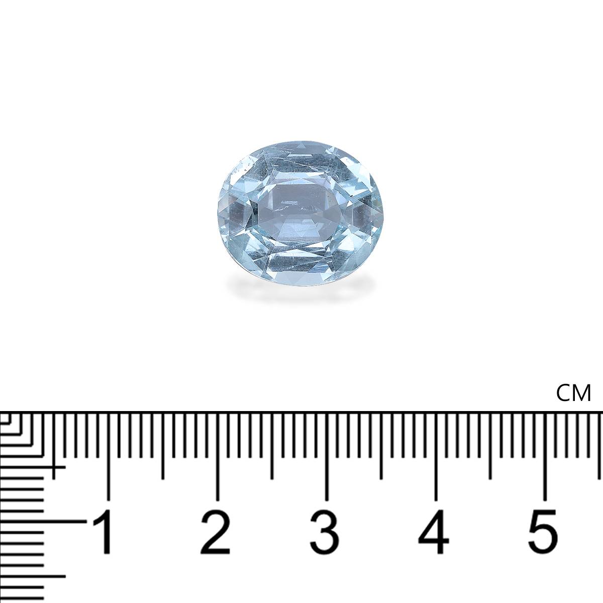 sky blue aquamarine, 9.4ct oval cut — view 4