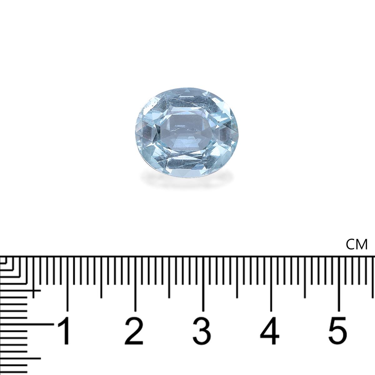 sky blue aquamarine, 9.4ct oval cut — view 4