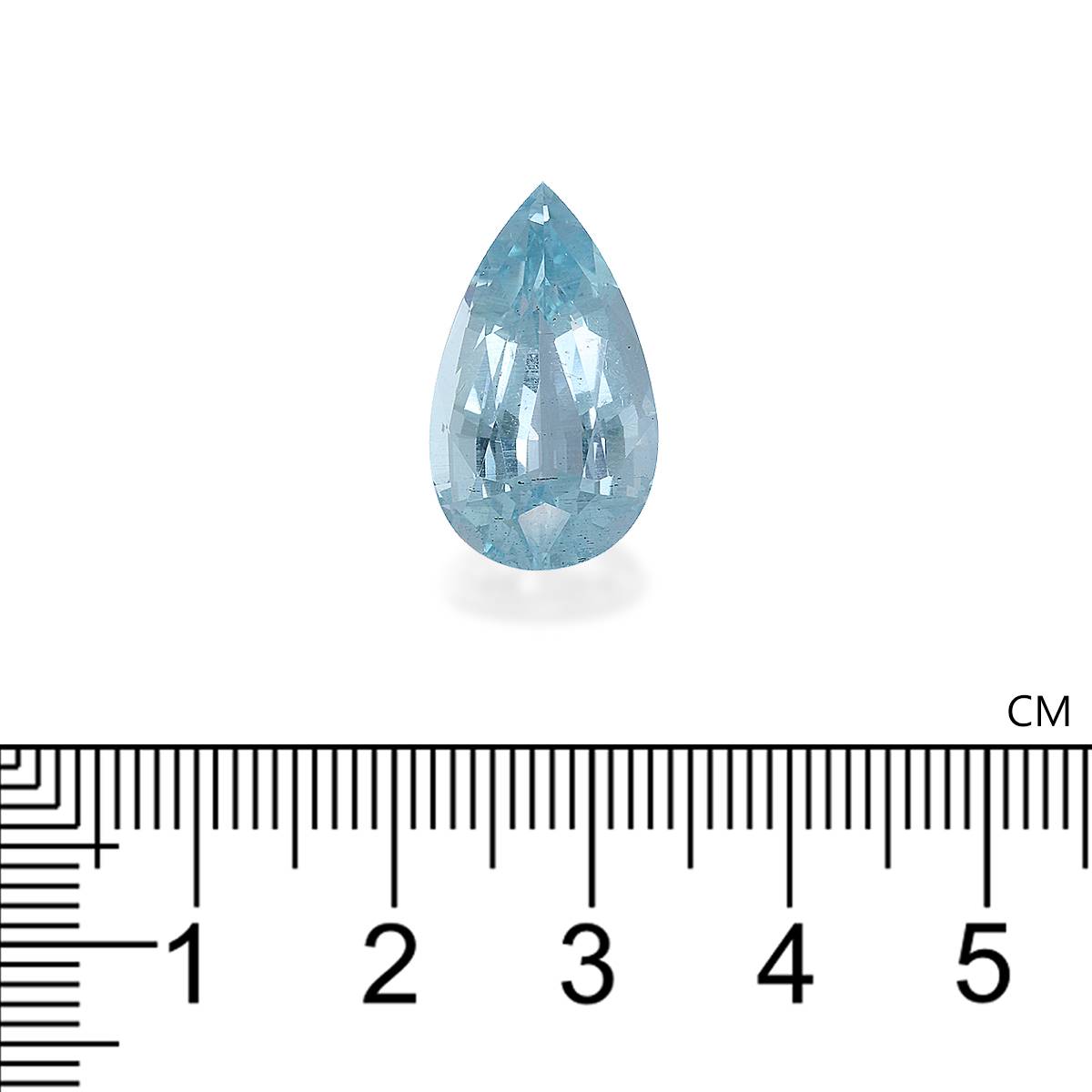 baby blue aquamarine, 11.29ct pear cut — view 4