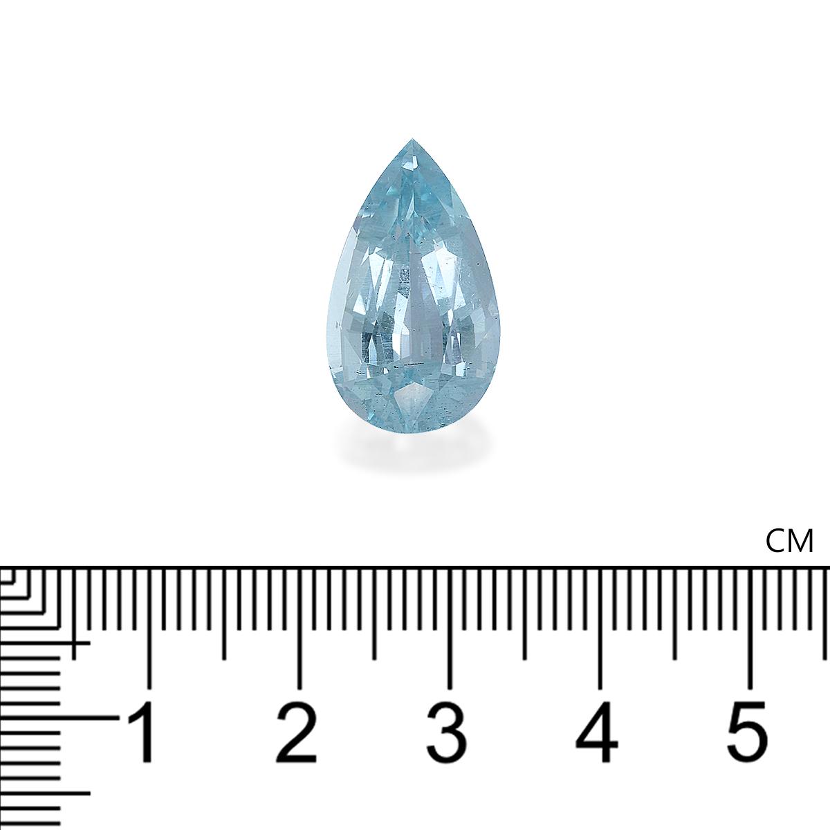 baby blue aquamarine, 11.29ct pear cut — view 4