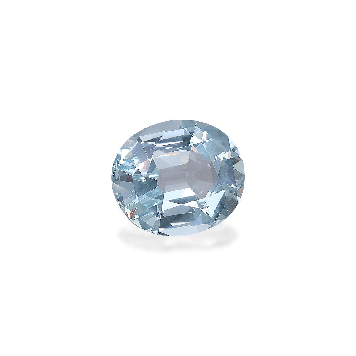 sky blue aquamarine, 7.49ct oval cut — view 3