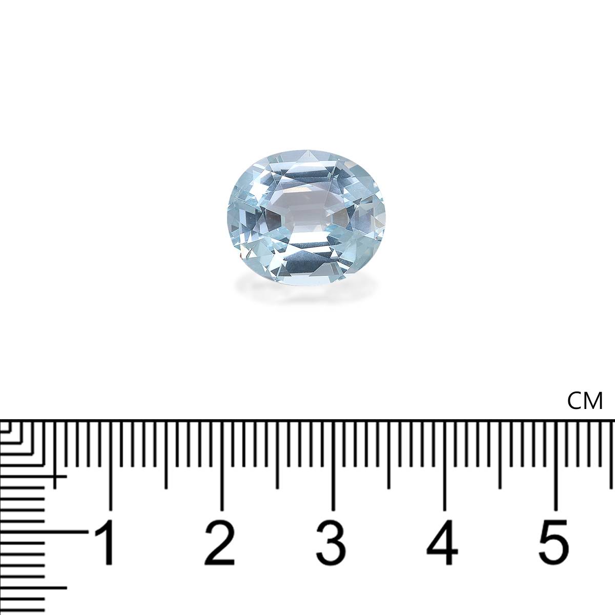 sky blue aquamarine, 7.49ct oval cut — view 4