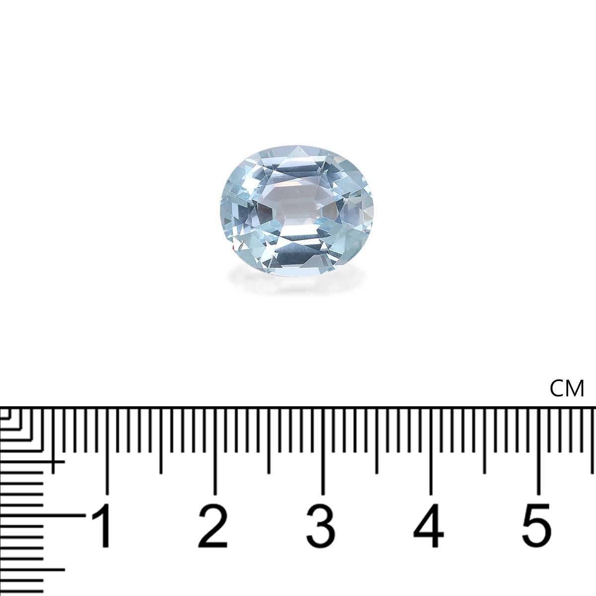 sky blue aquamarine, 7.49ct oval cut — view 4