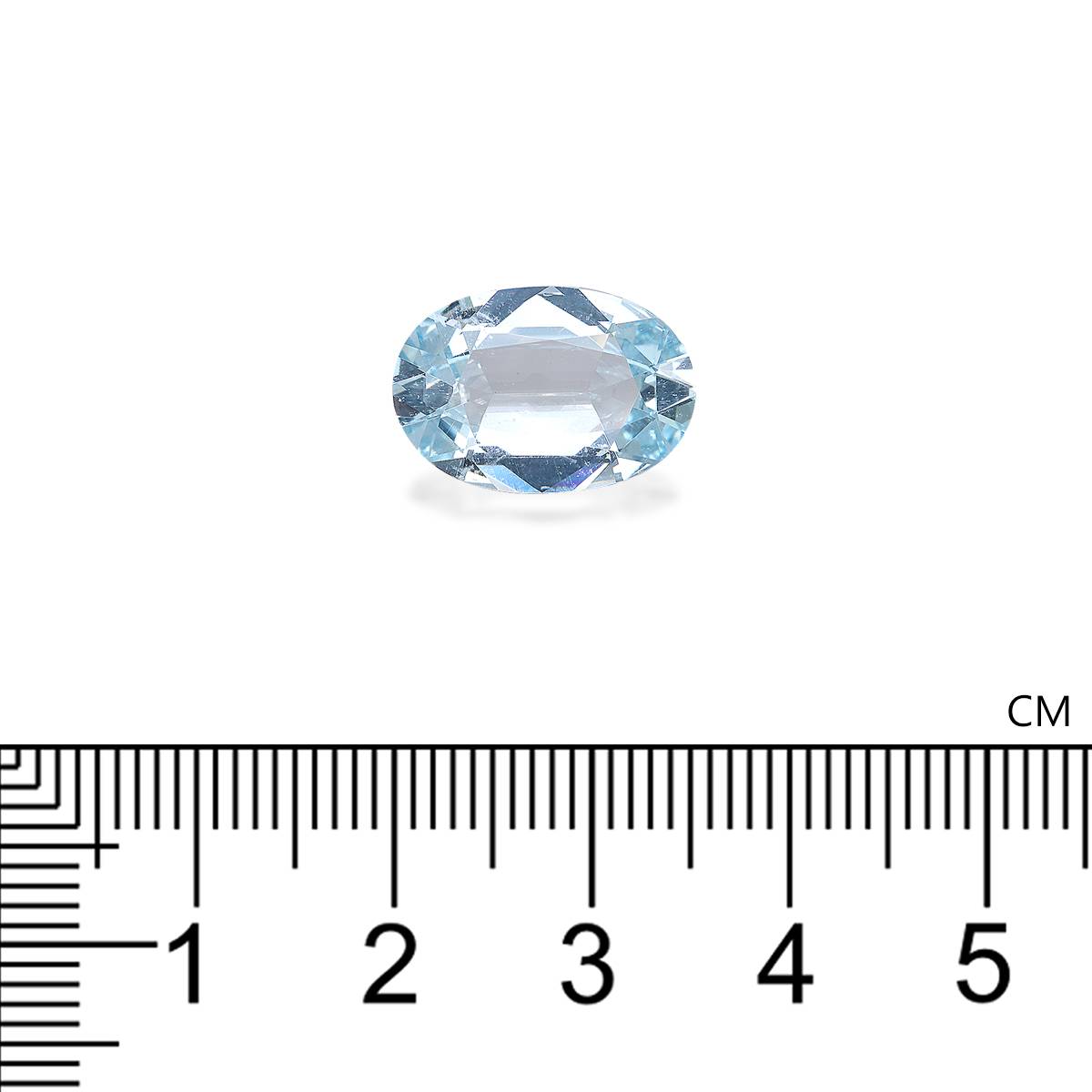sky blue aquamarine, 5.33ct oval cut — view 4