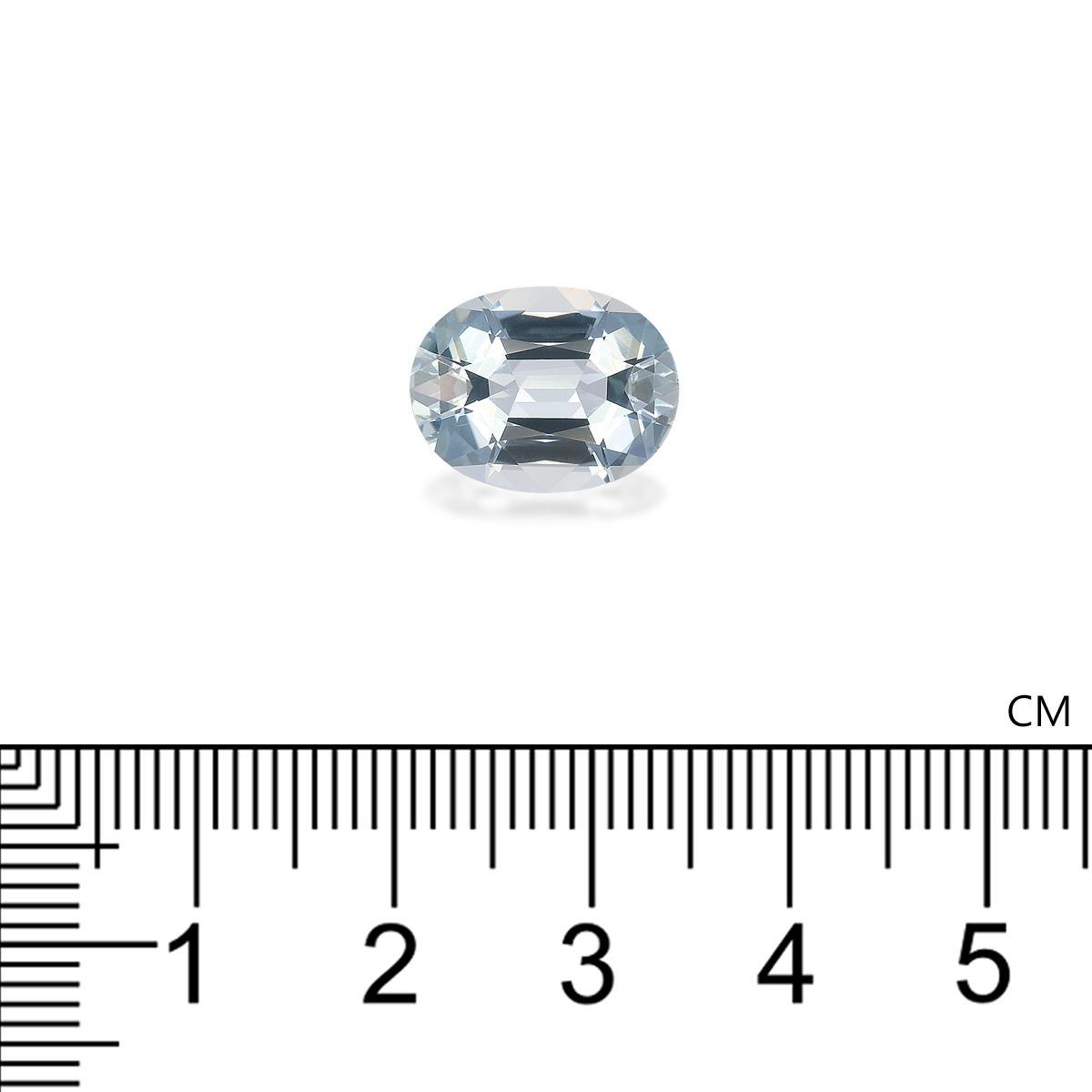 sky blue aquamarine, 5.32ct oval cut — view 4