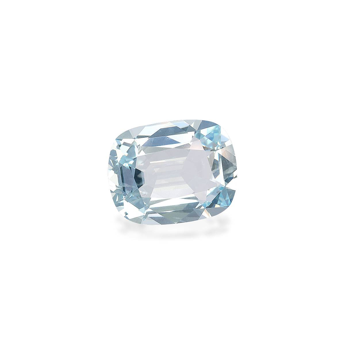 sky blue aquamarine, 8.24ct cushion cut — view 3