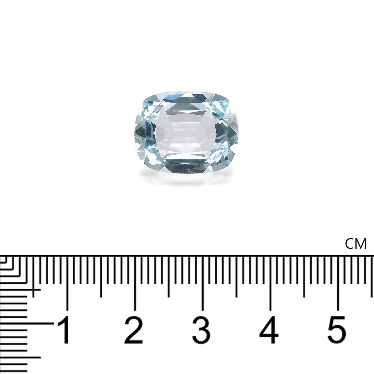 sky blue aquamarine, 8.24ct cushion cut — view 4
