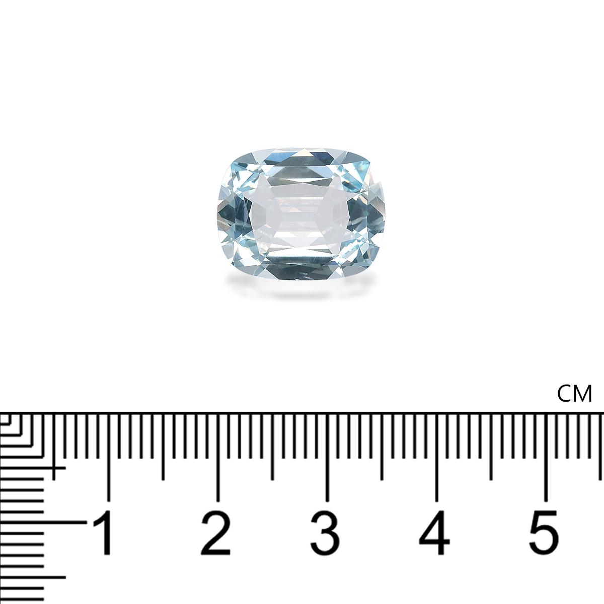 sky blue aquamarine, 8.24ct cushion cut — view 4