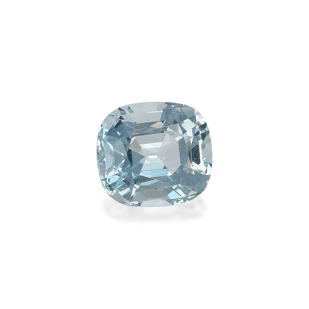 sky blue aquamarine, 5.94ct cushion cut — view 3