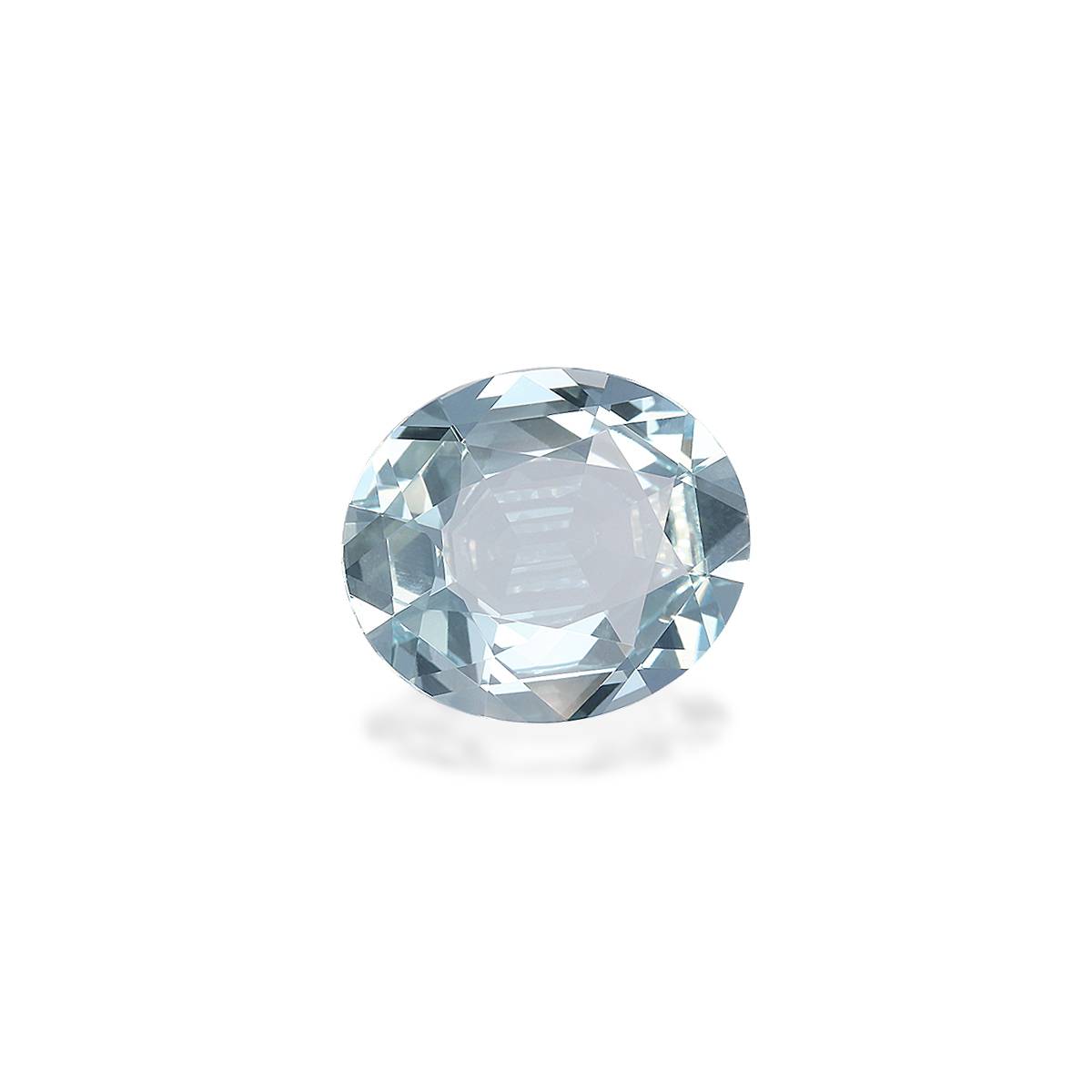 baby blue aquamarine, 5.83ct oval cut — view 3