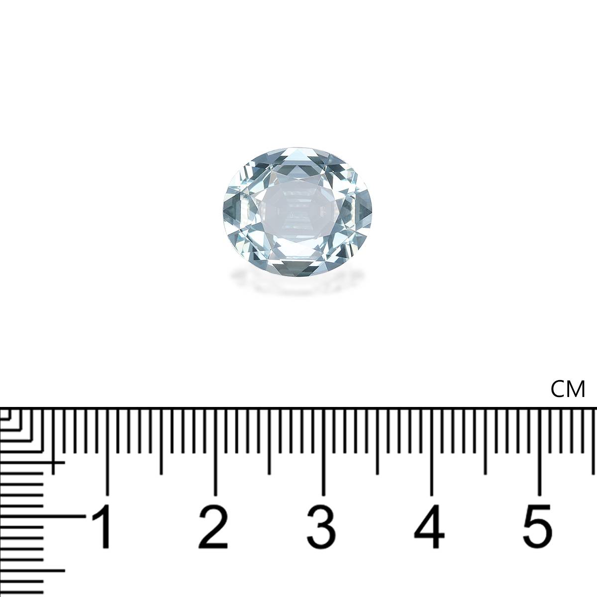 baby blue aquamarine, 5.83ct oval cut — view 4