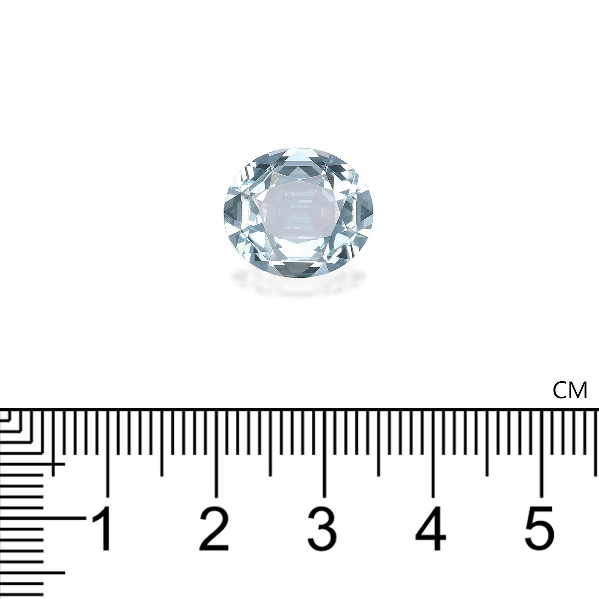 baby blue aquamarine, 5.83ct oval cut — view 4