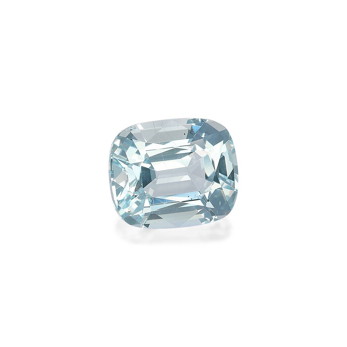 sky blue aquamarine, 5.99ct cushion cut — view 3