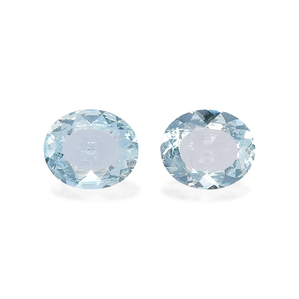 Baby Blue Aquamarine 8.78ct - 13x11mm Pair