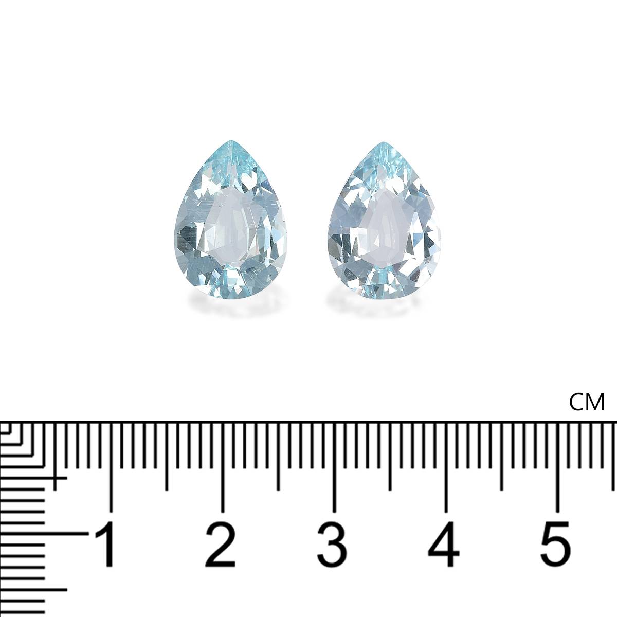 baby blue aquamarine, 8.14ct pear cut — view 4