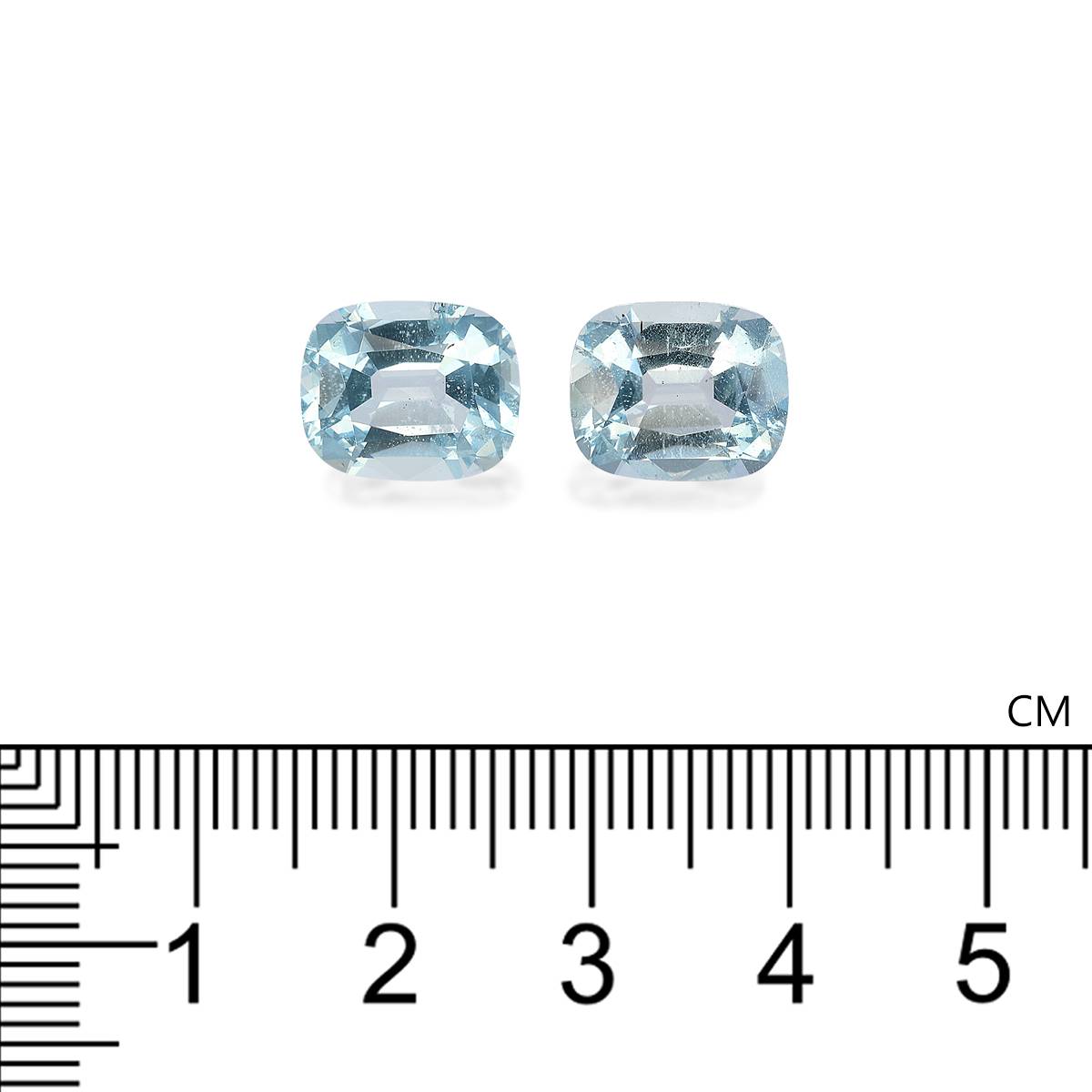 baby blue aquamarine, 7.4ct cushion cut — view 4