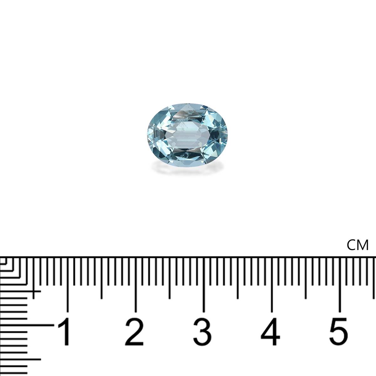 baby blue aquamarine, 3.63ct oval cut — view 4