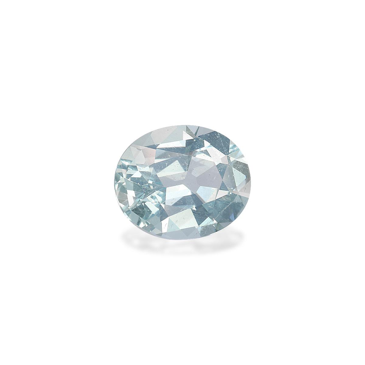 sky blue aquamarine, 3.36ct oval cut — view 3
