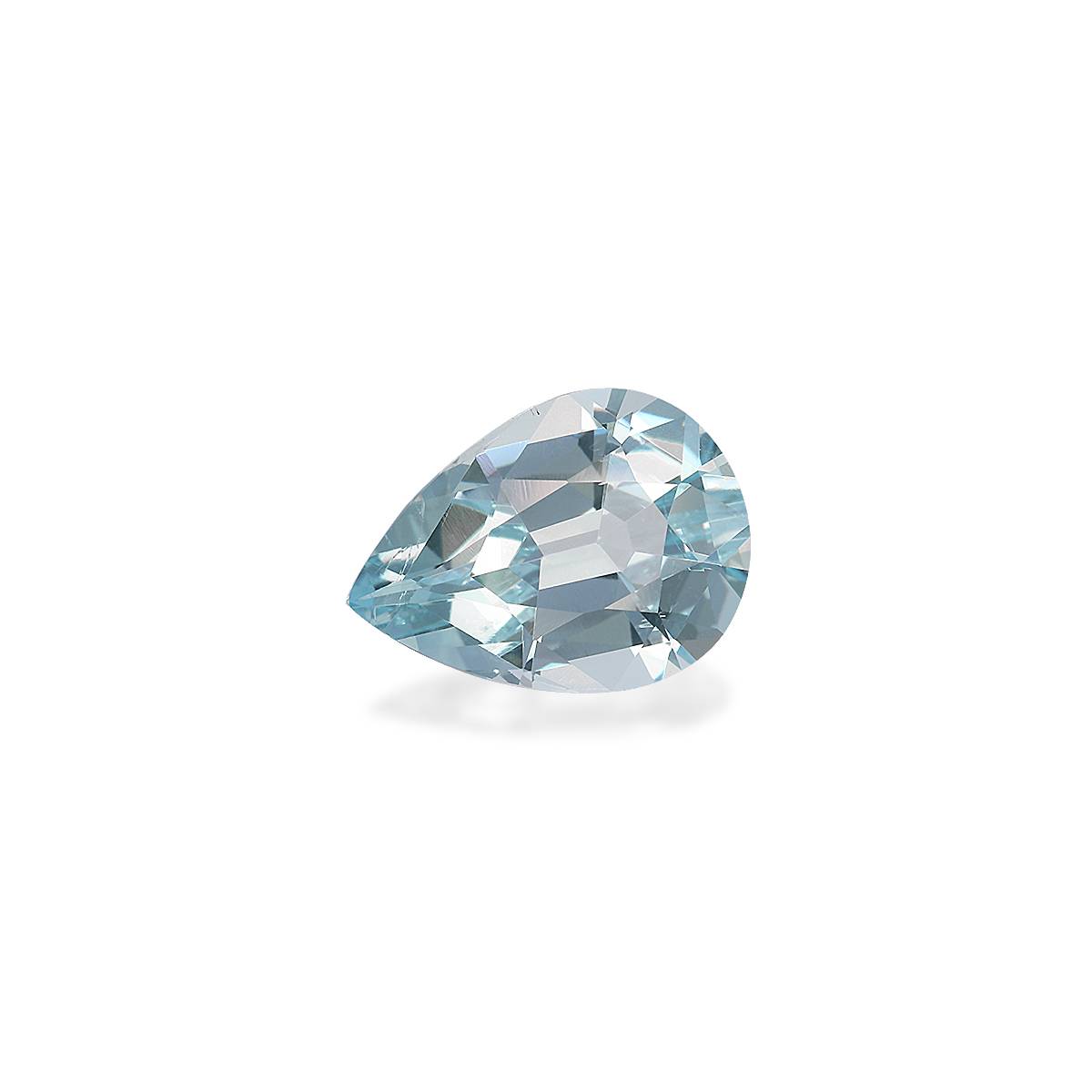 sky blue aquamarine, 4.67ct pear cut — view 3