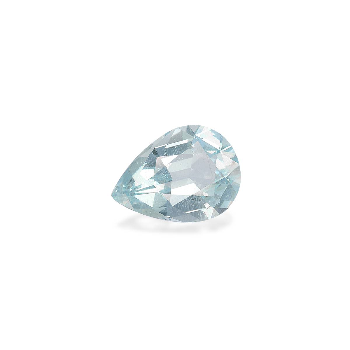 sky blue aquamarine, 4.38ct pear cut — view 3