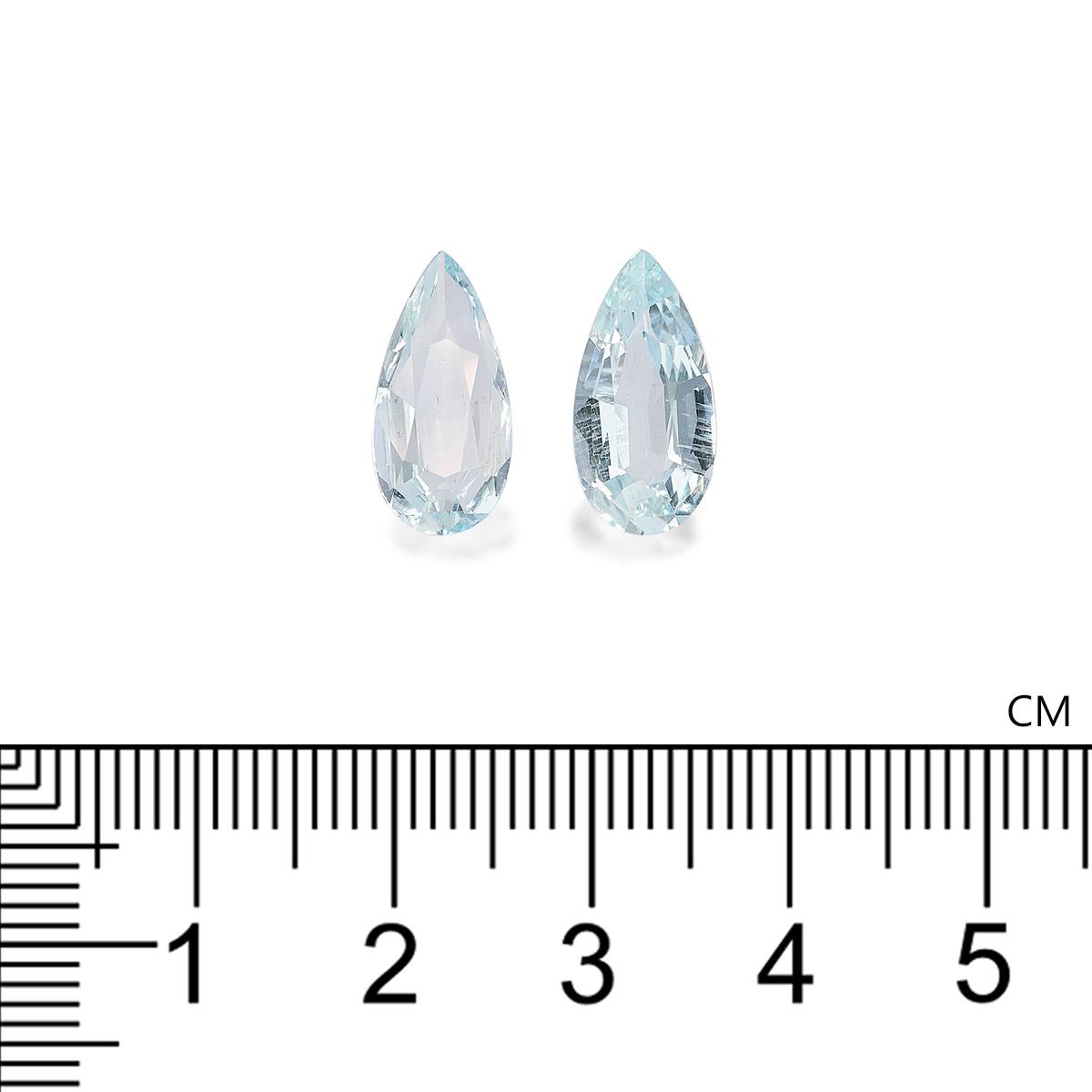 baby blue aquamarine, 4.46ct pear cut — view 4