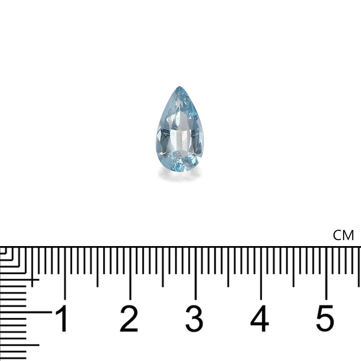 baby blue aquamarine, 2.54ct pear cut — view 4