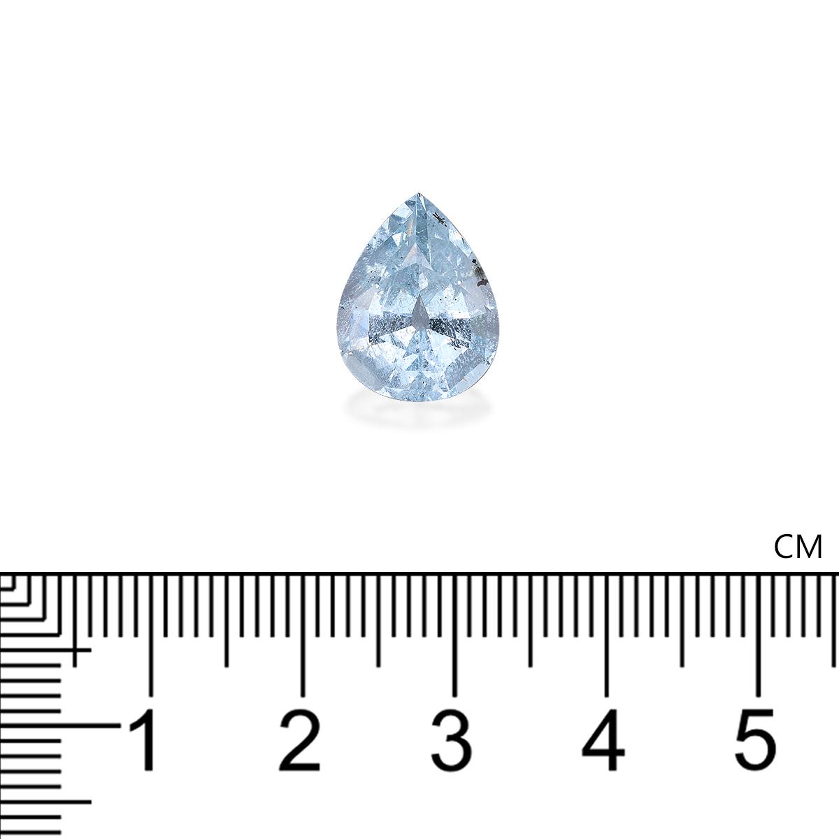 baby blue aquamarine, 5.79ct pear cut — view 4