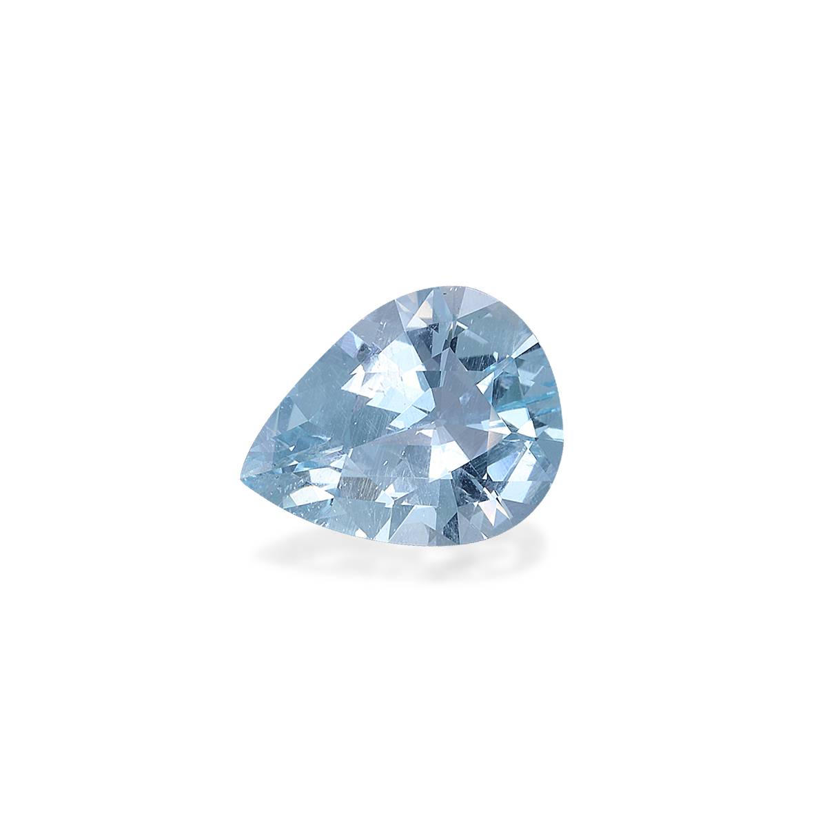 baby blue aquamarine, 4ct pear cut — view 3