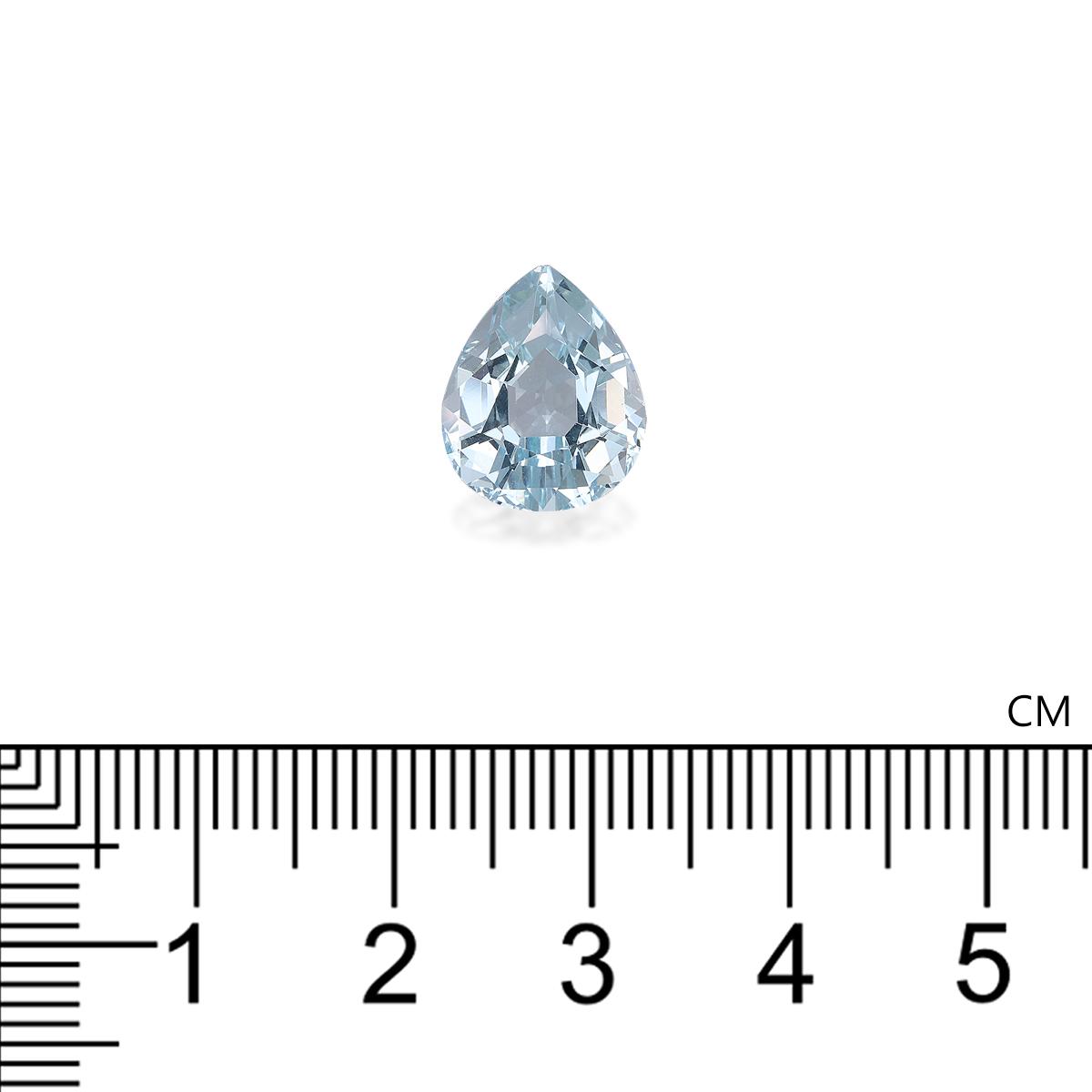 sky blue aquamarine, 4.6ct pear cut — view 4