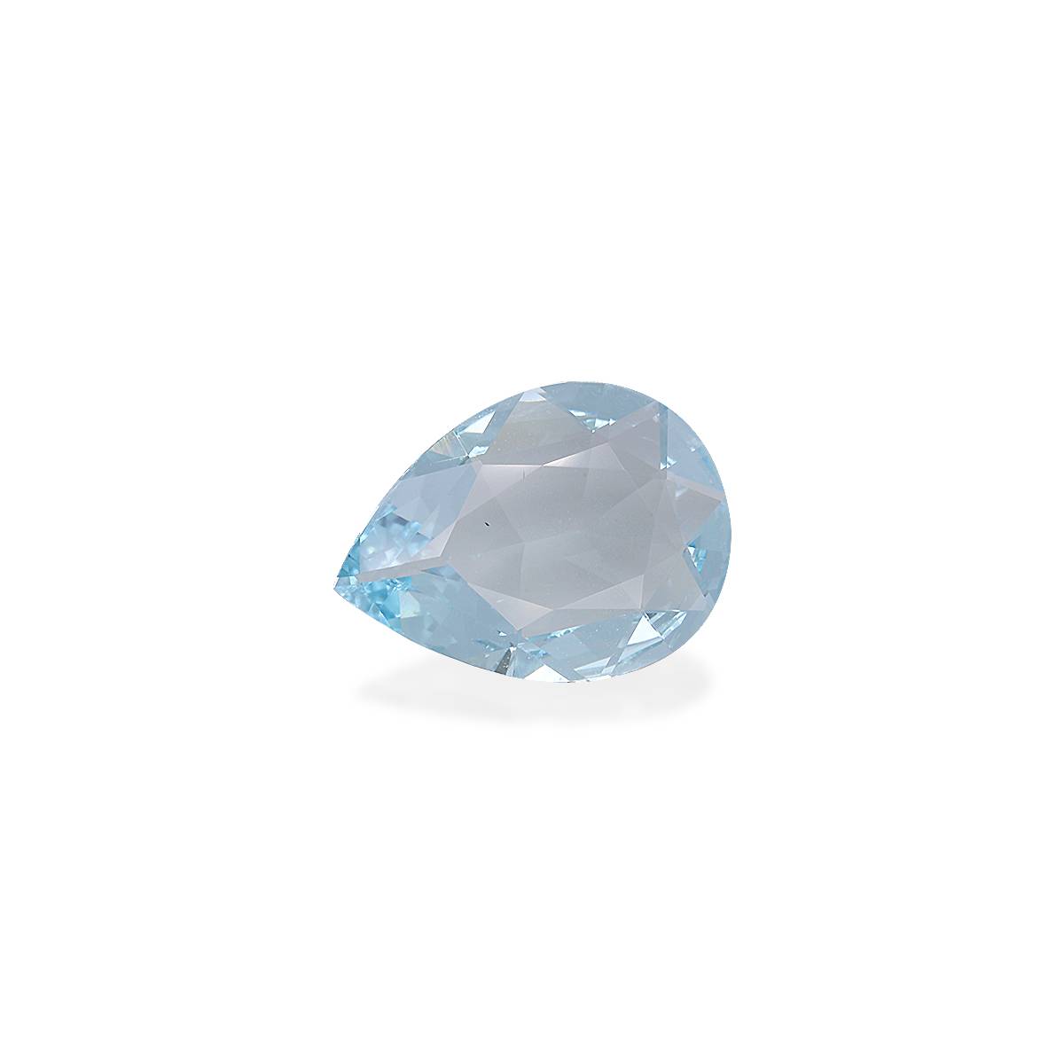 baby blue aquamarine, 3.74ct pear cut — view 3