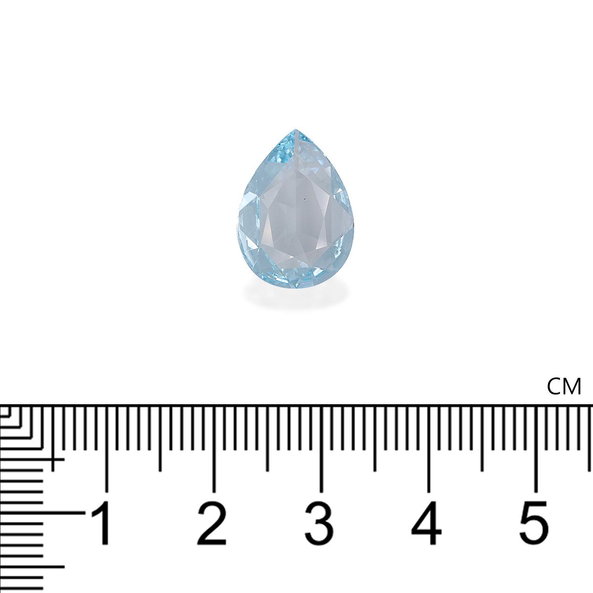 baby blue aquamarine, 3.74ct pear cut — view 4