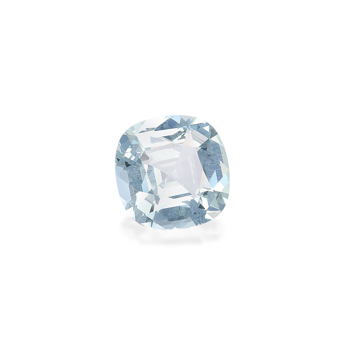 sky blue aquamarine, 6.98ct cushion cut — view 3