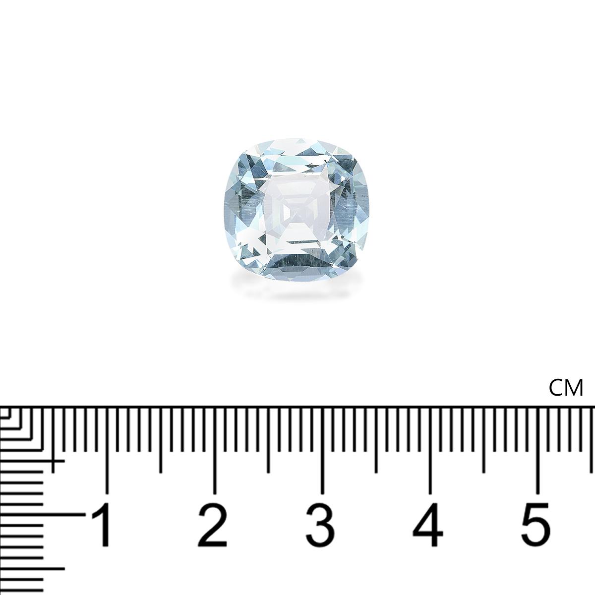sky blue aquamarine, 6.98ct cushion cut — view 4