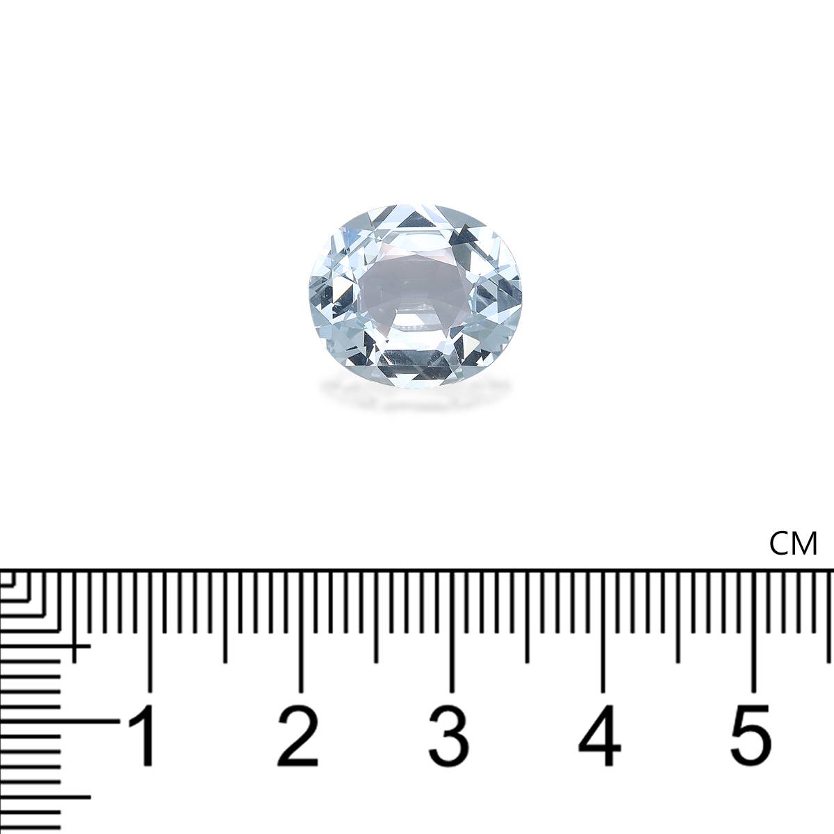 sky blue aquamarine, 6.12ct oval cut — view 4