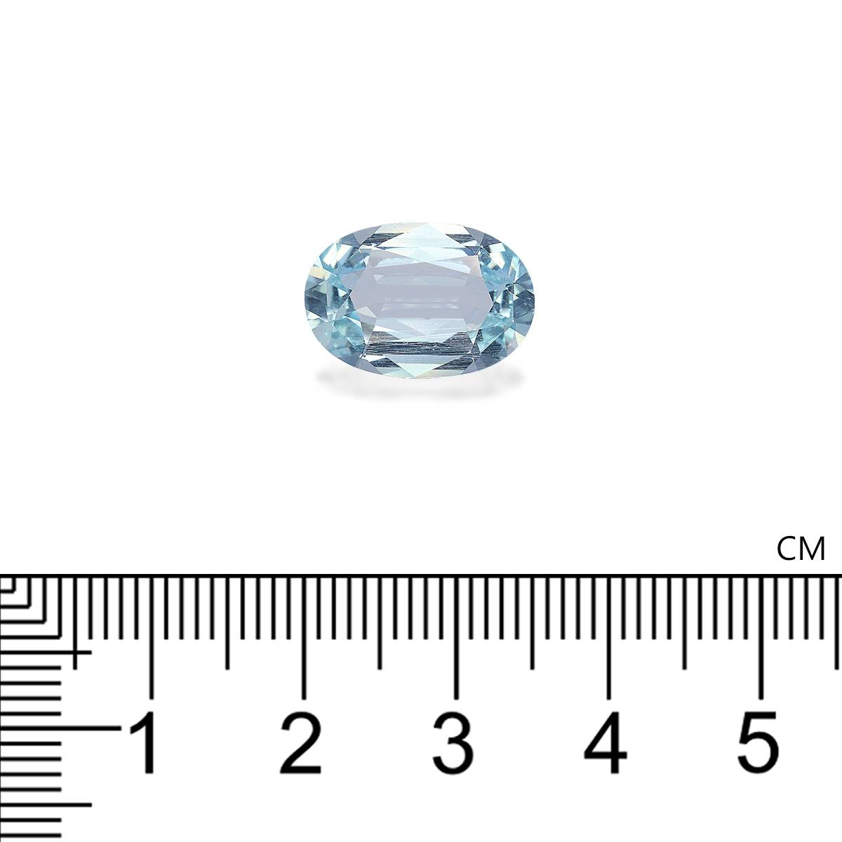 baby blue aquamarine, 5.21ct oval cut — view 4