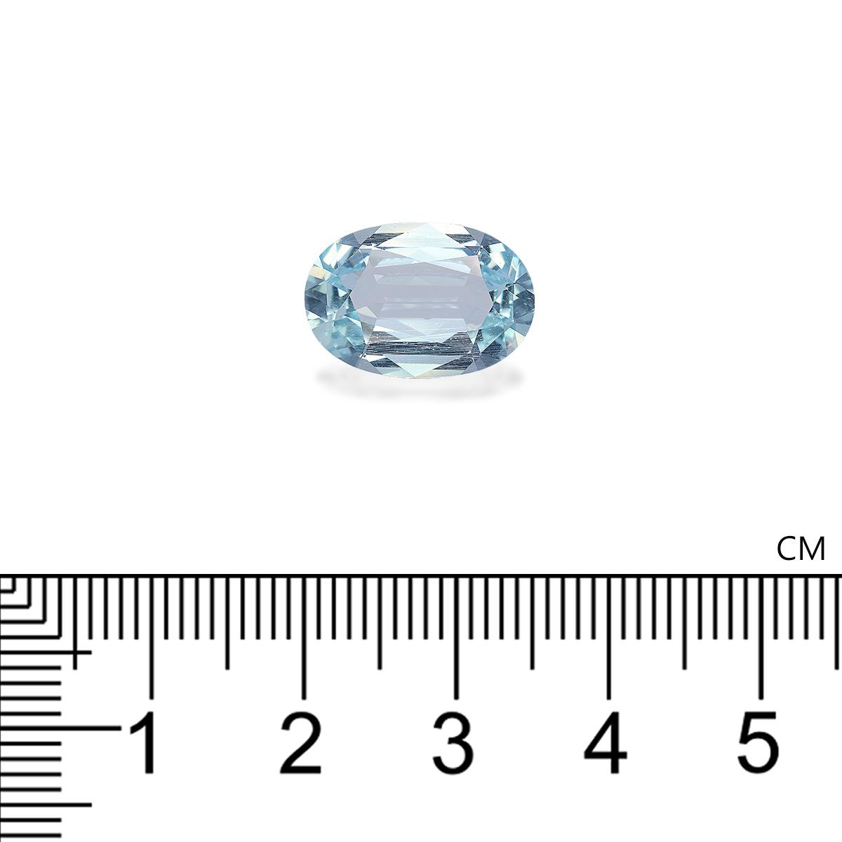 baby blue aquamarine, 5.21ct oval cut — view 4