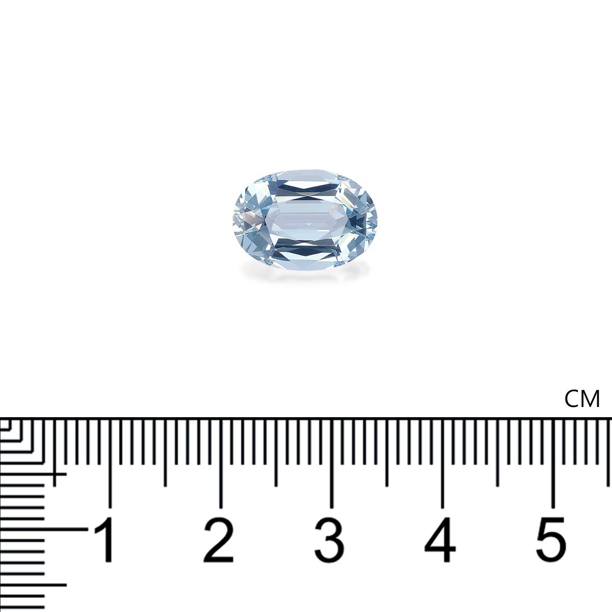 baby blue aquamarine, 4.17ct oval cut — view 4