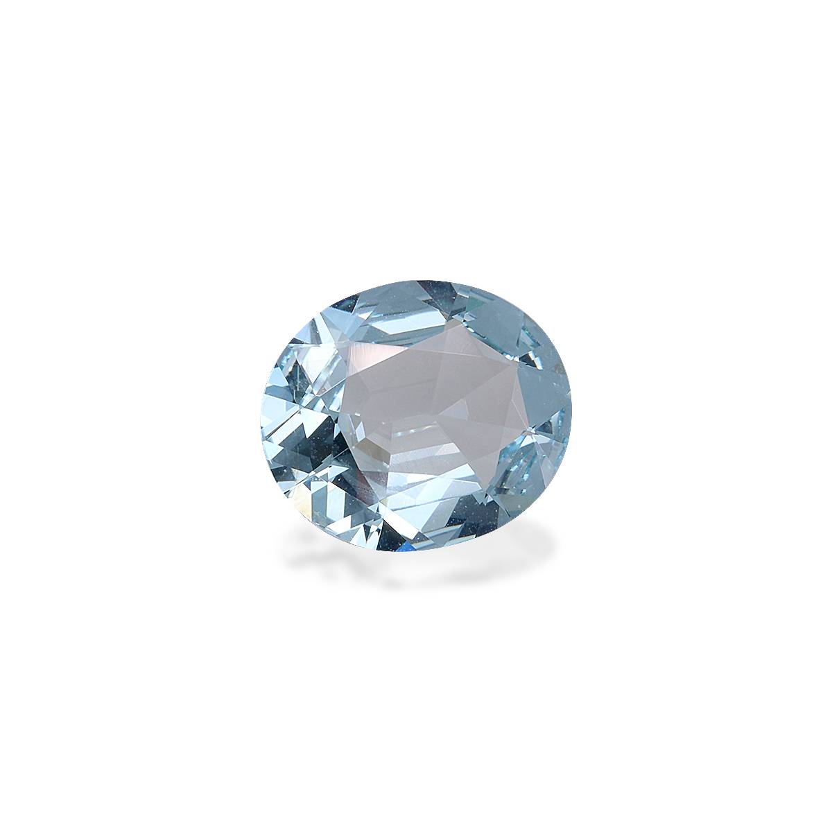 baby blue aquamarine, 2.34ct oval cut — view 3
