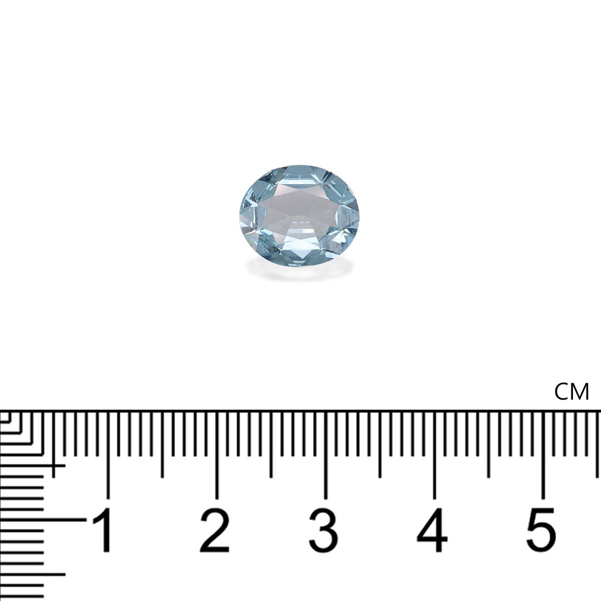 baby blue aquamarine, 2.34ct oval cut — view 4