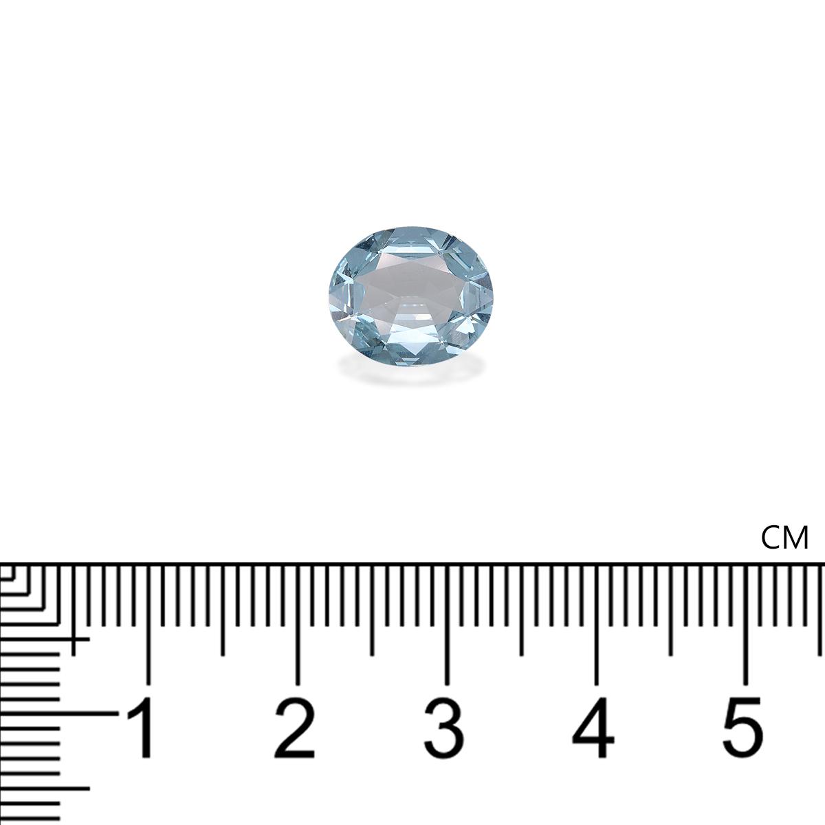 baby blue aquamarine, 2.34ct oval cut — view 4