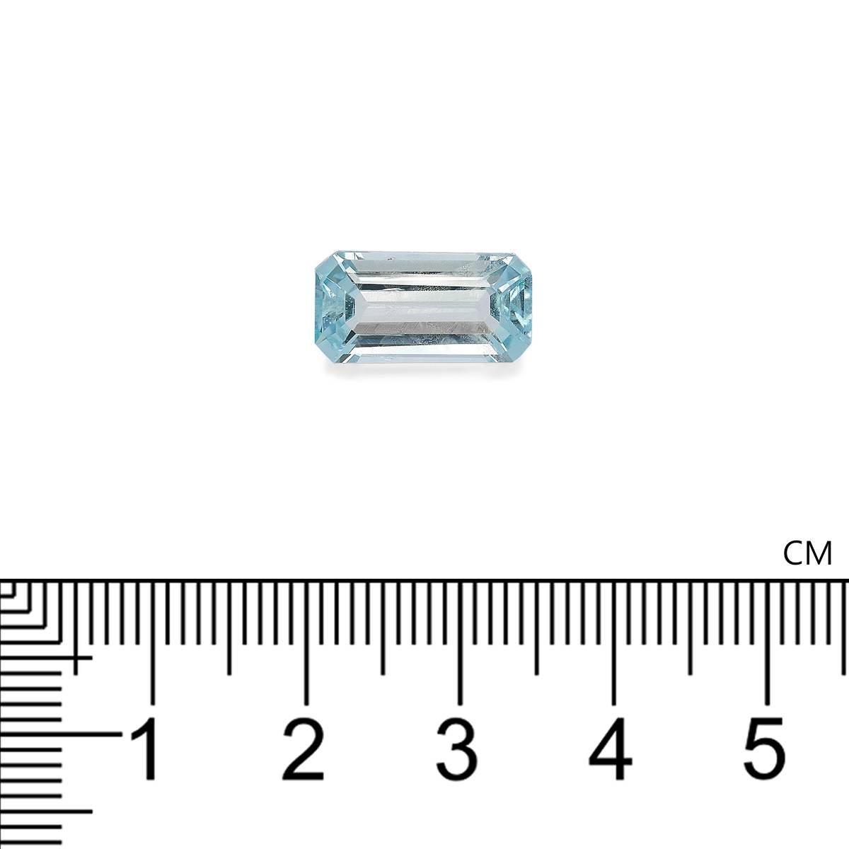 baby blue aquamarine, 4.08ct rectangular cut — view 4
