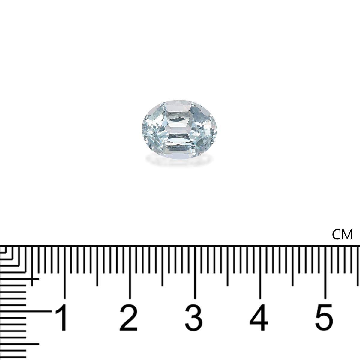 sky blue aquamarine, 4.04ct oval cut — view 4