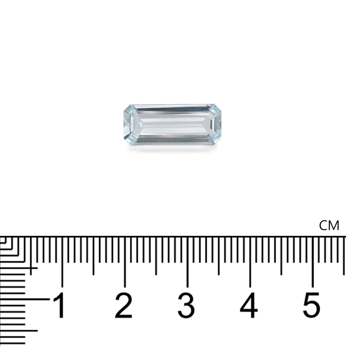 sky blue aquamarine, 3.15ct rectangular cut — view 4