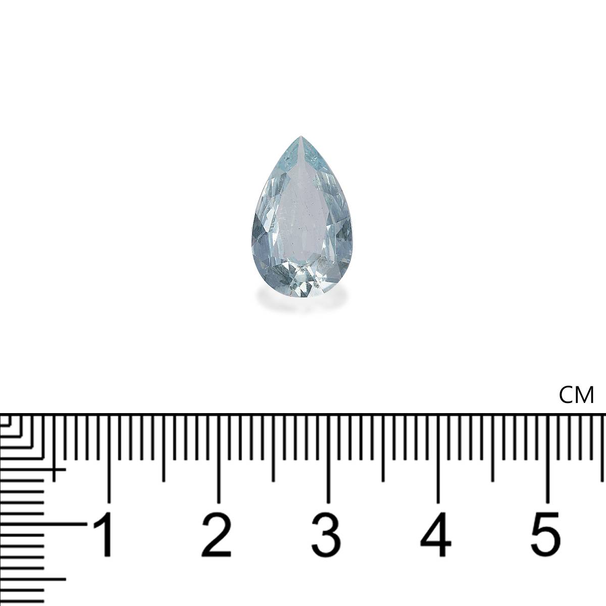 baby blue aquamarine, 3.5ct pear cut — view 4