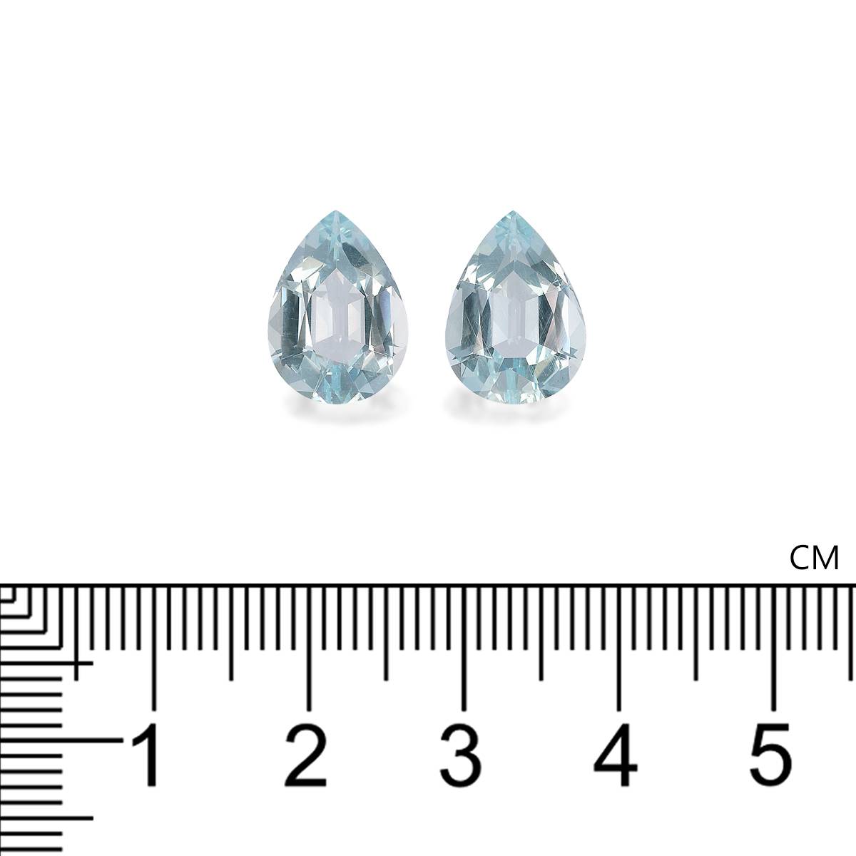 baby blue aquamarine, 6.63ct pear cut — view 4
