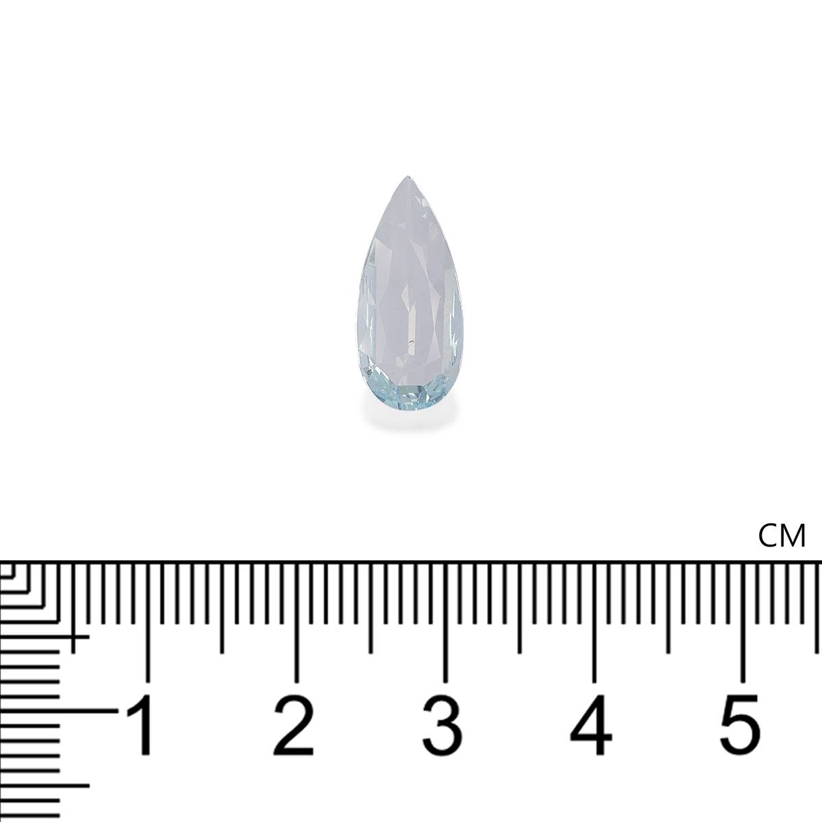 baby blue aquamarine, 2.45ct pear cut — view 4