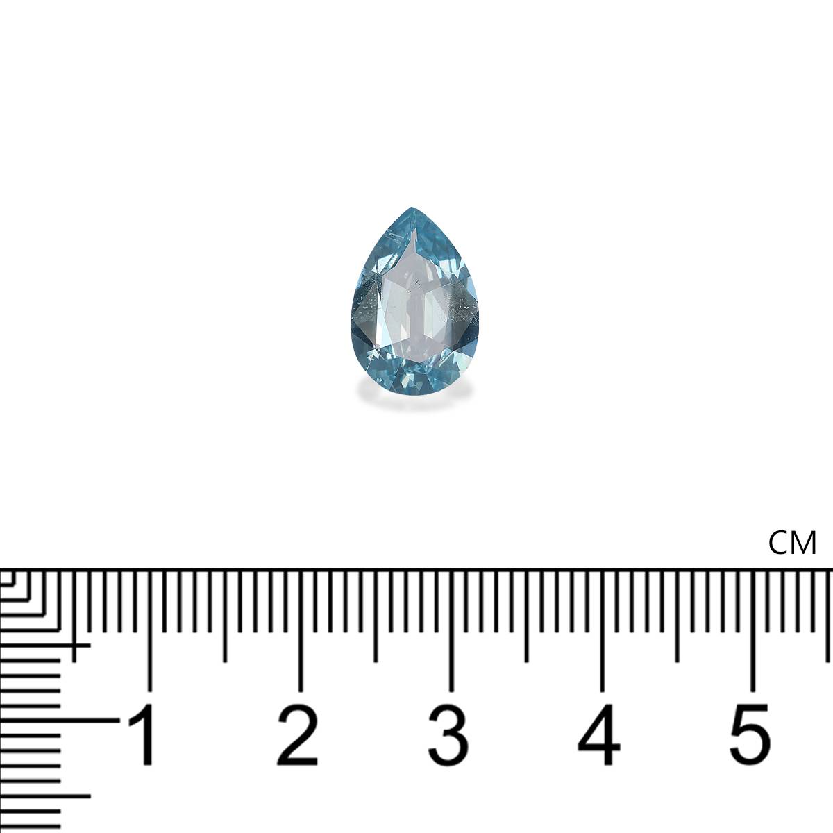 baby blue aquamarine, 2.12ct pear cut — view 4