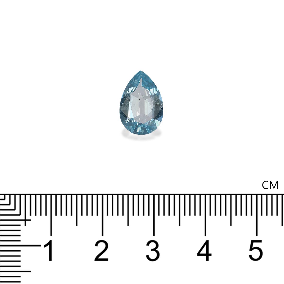 baby blue aquamarine, 2.12ct pear cut — view 4