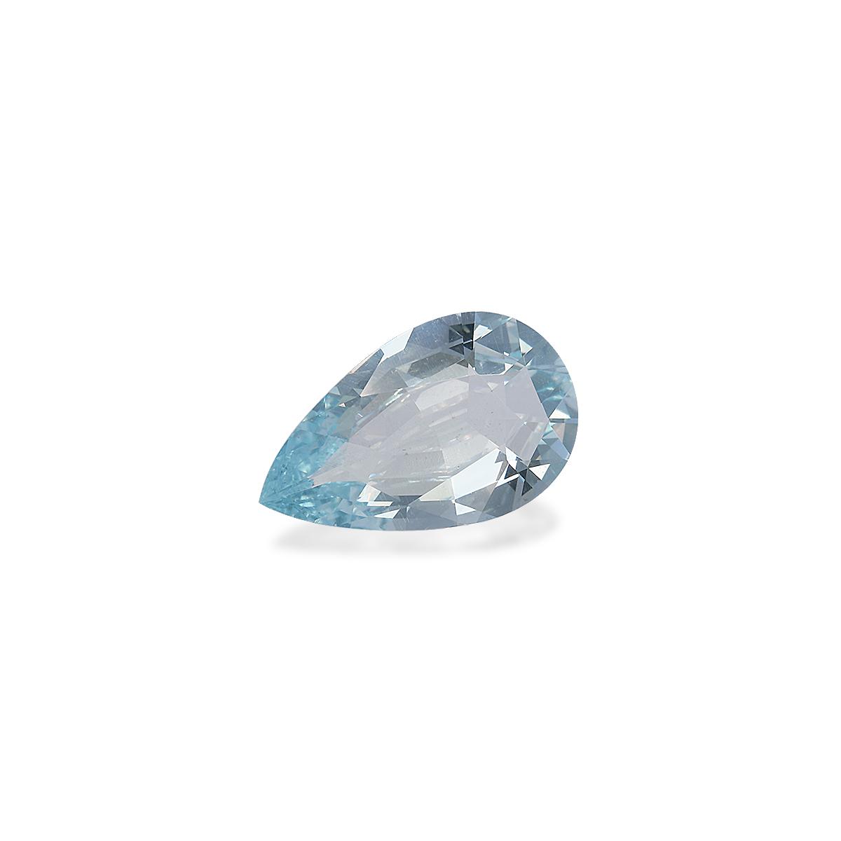 sky blue aquamarine, 3.94ct pear cut — view 3